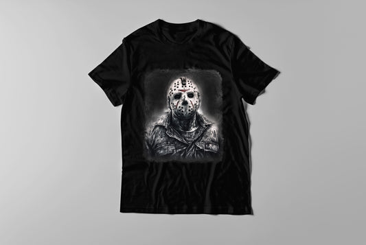 “Vintage Horror Movie Graphic T-Shirt for Adults"  Jason