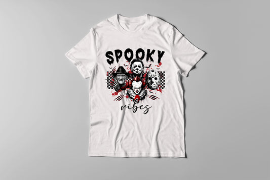 "Vintage Horror Movie Graphic T-Shirt for Adults"  Spooky Vibes