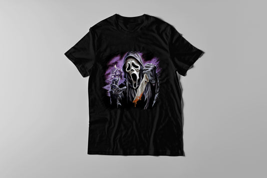 “Vintage Horror Movie Graphic T-Shirt for Adults"  Ghostface